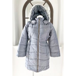 Calvin Klein Faux Leather Quilted Jacket Size (16) New w/Tag Retail $199.50